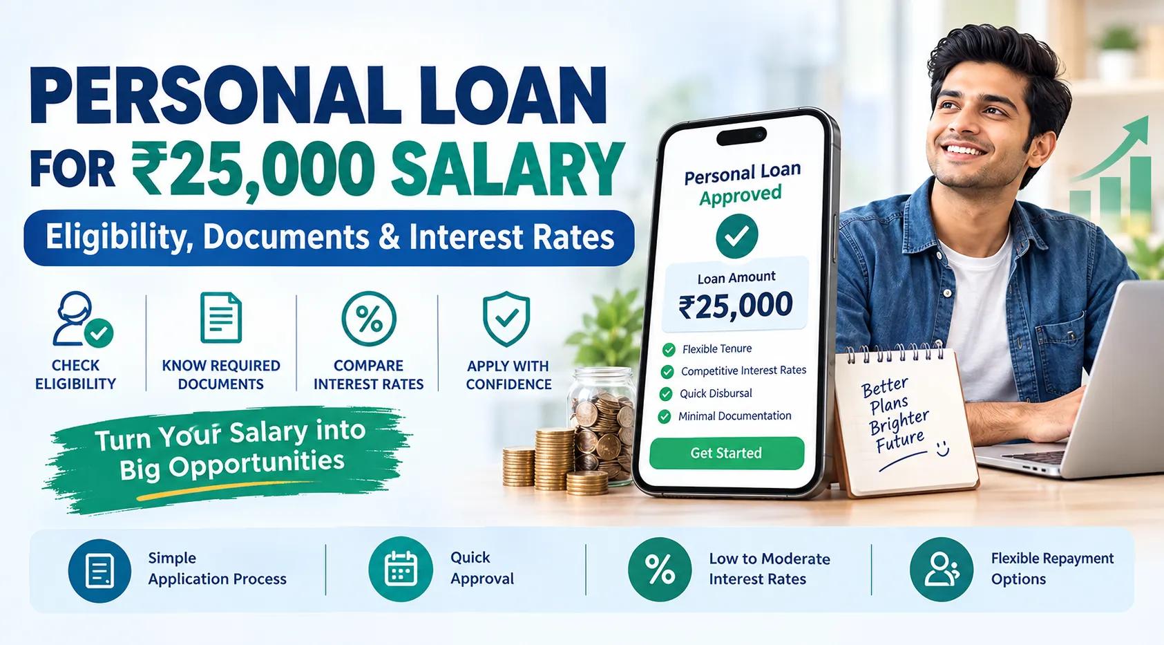 Personal Loan for ₹25,000 Salary: Eligibility, Documents & Interest Rates